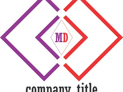 md logo graphic design vector