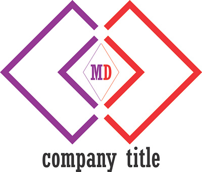 md logo graphic design vector