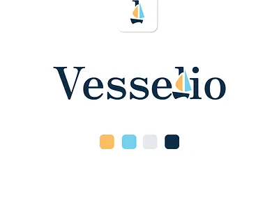 Vesselio | Fleet Management App branding graphic design illustrator logo minimal vector