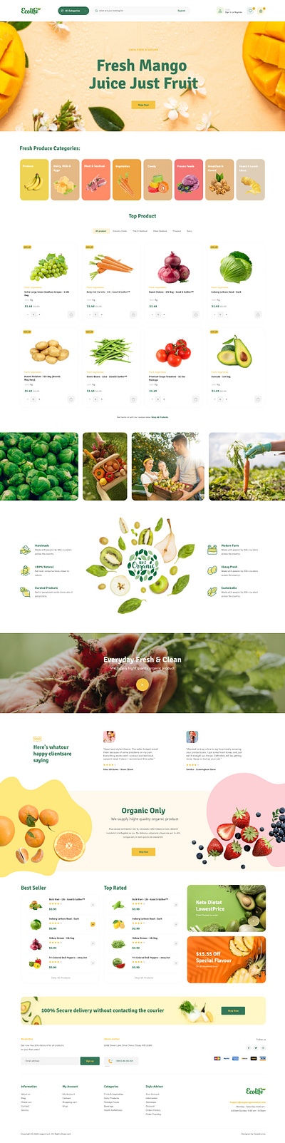 Ecolive - Organic Food WooCommerce WordPress Theme algriculture clean creative eco ecolive ecommerce elementor farm marketplace modern opal wp responsive shop store woocommerce wordpress theme