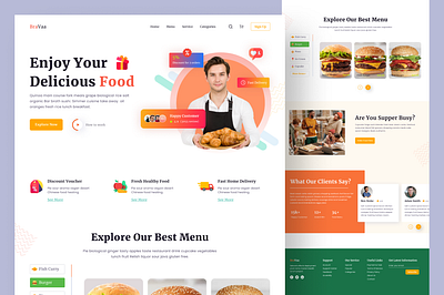 Food Website Design food food app food delivery food delivery website food landing page food menu food website minimal design recipes restaurant restaurant website ui ui design uiux web design