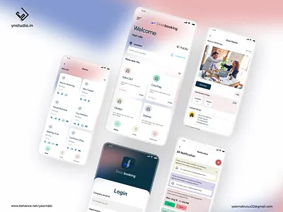 Office Desk booking app / Cowork space cowork booking cowork space desk booking illustration interface logo mobile design office booking app product product desig product design
