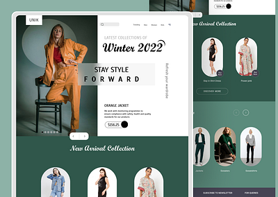 Fashion ecommerce Landing page design app branding design figma graphic design icon illustration logo ui vector