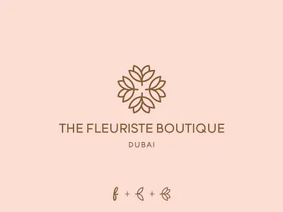 The Fleuriste Boutique Logo Branding boutique branding design fb flower flower shop icon identity illustration logo symbol