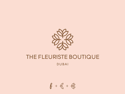 The Fleuriste Boutique Logo Branding boutique branding design fb flower flower shop icon identity illustration logo symbol