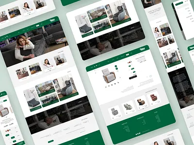 American Comfort | Furniture Web Design agency america comfort couch furniture green israel living room massage sofa table ui ux web design