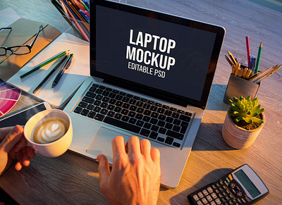 Laptop Screen Mockup Set abstract clean device display laptop laptop screen mac macbook mockup phone mockup presentation realistic simple smartphone theme ui ux web webpage website