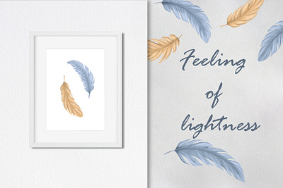 Feeling of lightness branding design feather graphic design illustration lightness