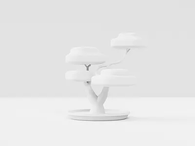 Bonsai - Clay 3d illustration b3d blender bonsai c4d cinema 4d clay cycles icon icon set illustration japanese octane plant render tree ui ux white zen