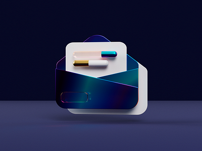 Mail - Dark 3d 3d icon 3d illustration 3d model b3d blender c4d cinema 4d cycles dark e mail e mail icon illustration mail mailbox message newsletter octane render