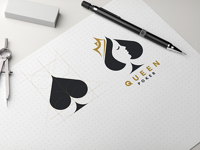 Queen Poker bet bet logo beting card games casino game online graphic design graphic designer logo inspiration logoidea logoinspirations logos mobile apps poker poker club poker game poker logo queen queen logo sport