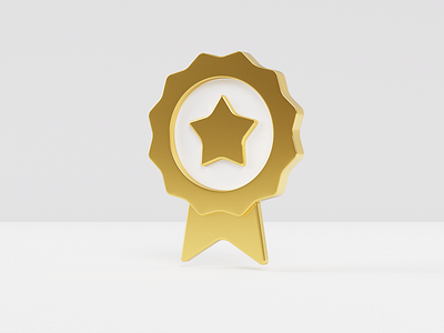 Medal - Light 3d 3d illustration award b3d blender c4d cinema 4d cycles gold icon illustration light medal octane prize render rewards ribbon star trophy