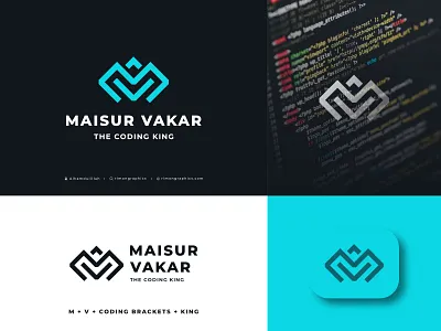 Maisur Vakar Coding Logo binarysearch logo design coding app coding logo coding logo inspiration flat booking app learning app letter coding logo m code logo maisur vakar coding logo mobile app programming academy real estate app rimongraphics v code logo