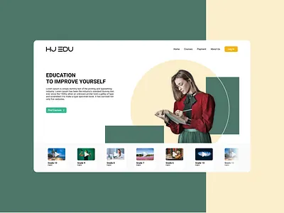 Landing Page Design for Education Website design education website educational website frontend illustration landing page minimal ui web