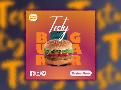 Social Media Banner | Food Banner | Ad Banner banner ad branding buger facebook ad food banner graphic design photoshop banner social media banner ui