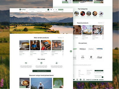 UX/UI Website Design for BuyRegio bavaria e commerce e market e shop eco branding eco friendly eco goods germany green local business market place marketplace online shopping selling goods simple identity website design