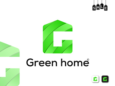 Green Home Eco Modern Logo Design brand design brand identity brand logo business clean logo colorful logo creative design eco eco logo gradient logo green logo letter logo logo logo design minimal modern print design typography wordmark