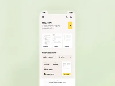 Document Manager app documents ios scan ui ux