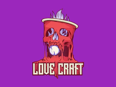 Lovecraft Beerpong beer beerpong cup horror illustration lovecraft skull