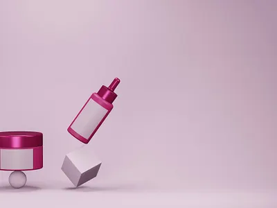 Packaging for cosmetics 3d blender branding cosmetics design mock up package rendering set