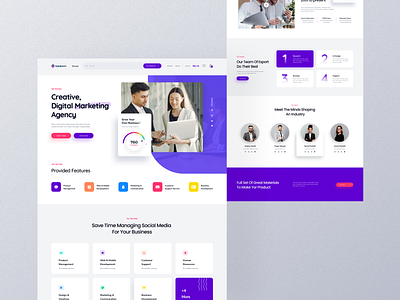 Digital Marketing Agency Clean UI Website Design branding clean design clean landing page clean ui design digital marketing landing page minimal minimal website minimalist modern ui ui ui ux uidesign ux ux ui web web design website