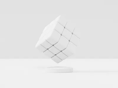 Cube - Clay 3d illustration 3d model b3d blender c4d cinema 4d clay cube cycles design game illustration octante render retro rubik rubiks rubiks cube toy white