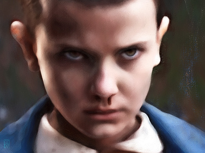 Stranger Things Day 2021 duffer brothers eleven illustration illustrator netflix painter photoshop portrait stranger things