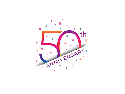 50th anniversary event logo design 50th anniversary abstract anniversary anniversary logo branding colorful design logo