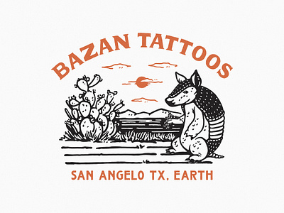 Bazan Tattoos apparel design badge design design graphic design illustration logo tattodesign tshirtdesign vintage vintage design