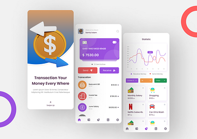 Bank Wallet Mobile app UI Design app design application design application for bank bank app bank management bank wallet banking app design graphic design mobile app ui ui ui designer ui ux design