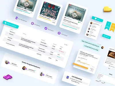 UI elements books crowdfunding elements platform ui
