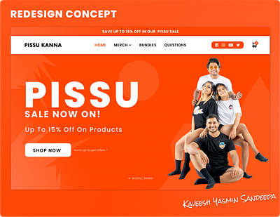 Pissu Kanna | Official Website & Store - Redesign Concept 🚀 creative ui pissu kanna ui ui design ux ux design web design youtube