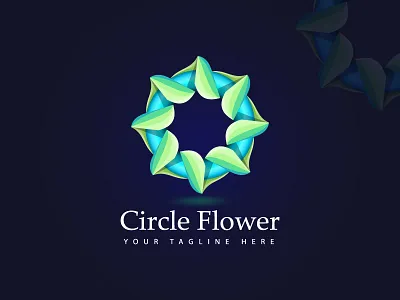 Circle + Flower 3D Logo Concept. 3d 3d logo branding circle logo design flower flower logo graphic design identity logo logo mark mark monogram recent logo trendy logo unique logo