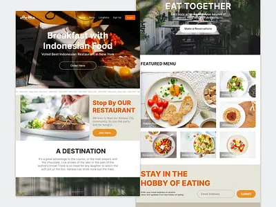 Restaurant (Hobby Makan) Web Design best branding clean creative design flat hobby makan home illustration logo restaurant ui ui ux visual design web design website design