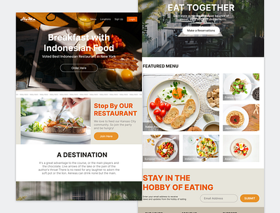 Restaurant (Hobby Makan) Web Design best branding clean creative design flat hobby makan home illustration logo restaurant ui ui ux visual design web design website design
