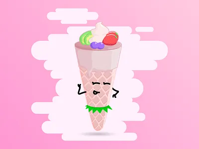 Tropical Fruit adobe illustrator cream design fruit graphic design ice icecream illustation illustration tropic tropical vector