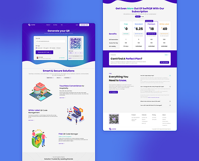 SwiftQR - QR Generating Website adobe xd figma product design qrcode sketch ui uiux ux visual design web design website