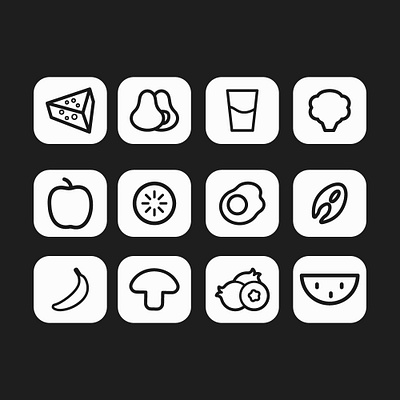 line icons buttons on black app branding buttons design icon icons icons set illustration line art line design line icons logo oneline ui vector