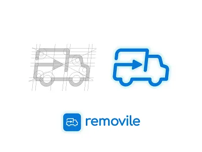 Removile arrow brand identity branding car color delivery design gradient home house icon logo logo designer logomark mark minimal logo moving pickup simple logo