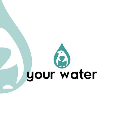 Your Water logo 3d animation branding design graphic design illustration illustrator logo minimalist logo modern logo motion graphics penguin logo typography ui ux vector water logo your water logooooooooooo