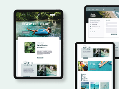 Discover The Tropical Nature adventure green honduras ipad nature tropical ui uidesign uidesigner userinterface ux uxuidesign vacations website