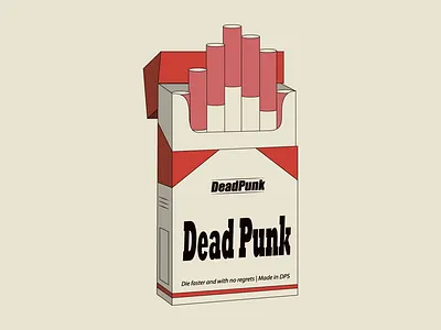 Cigarettes - Dead Punk branding cigarettes dead punk deadpunk design illustration logo poster product design punk vector