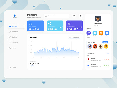 Finance Dashboard Design admin app app ui design banking dashboard dashboard dashboard ui finance minimal payments trending ui design uiux ux wallet app web web design