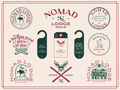 NOMAD LODGE EXPLORATION branding graphic design handrawn illustration logo vintage vintage logo