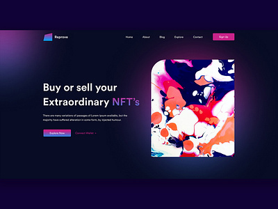 Daily UI Design (NFT Landing Page) bitcoin ui