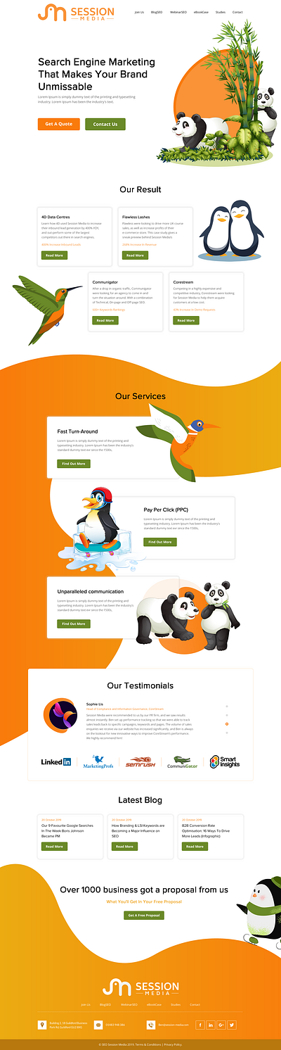 Search Engine Marketing branding design home page homepage illustration landing page landingpage ui web design