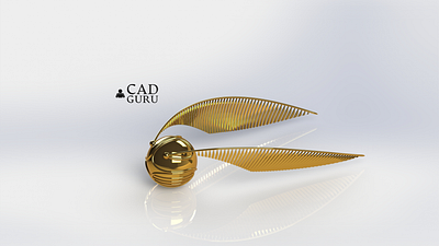 Golden Snitch 3d cad design goldensnitch graphic design harry harrypotter solidworks