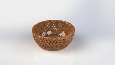 Basket 3d basket cad design furniture graphic design kitchen solidworks wood