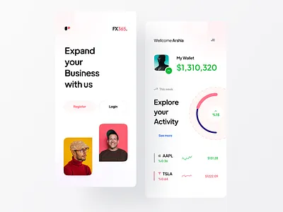 Forex Trading App Project ai app chart clean coin crypto design finance forex app graph investing light minimal money stock trade trading trend ui ux