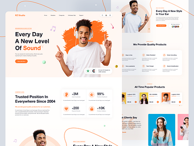 Headphone Landing Page 2021 trend app design headphone home page landing landing page product ui ux website wirelessheadphones